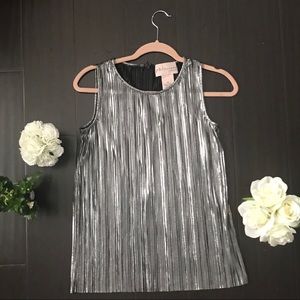 Philosophy electric pleated metallic blouse